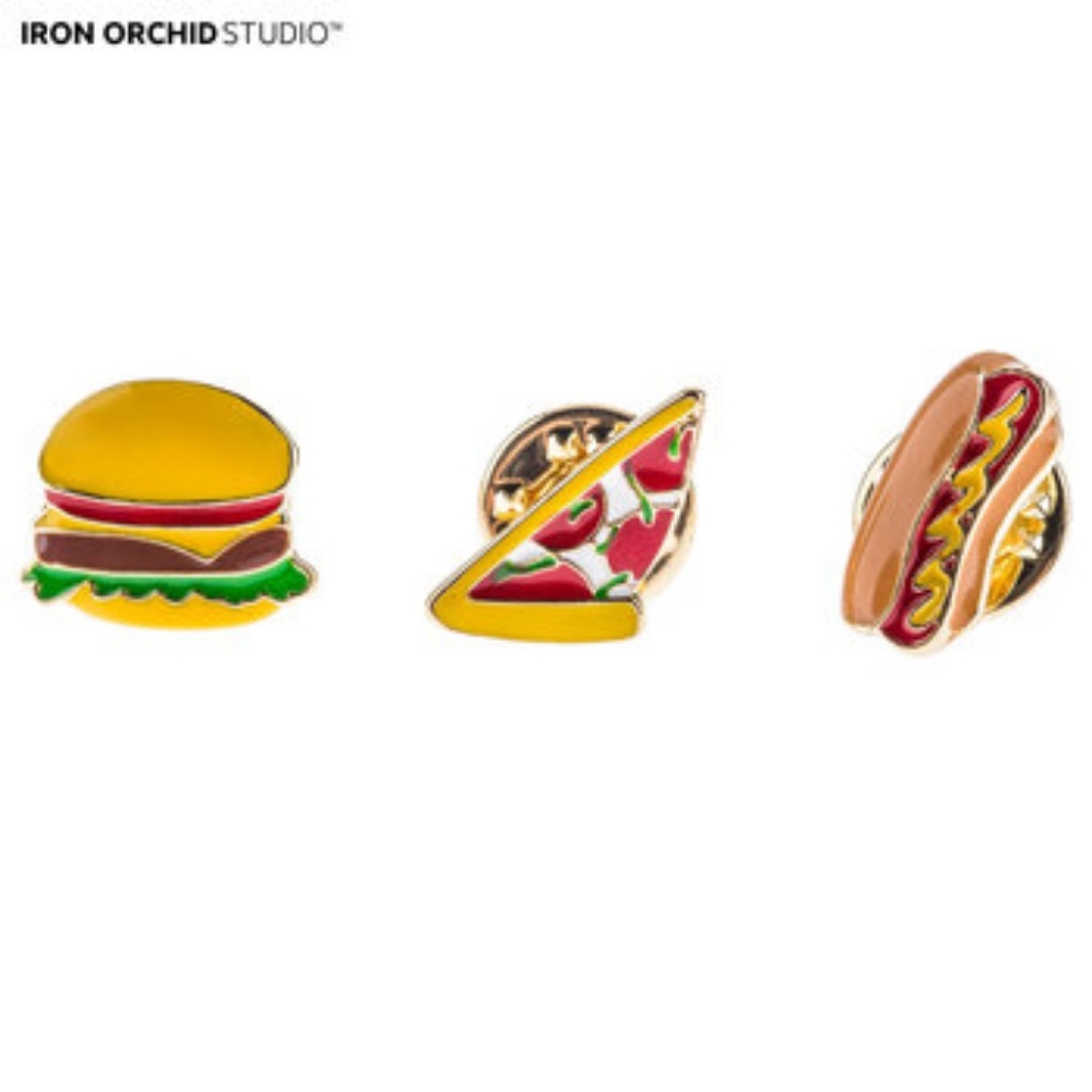 • {Iron Orchid} Fast Food Pin Enamel Set